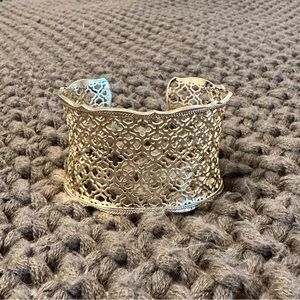 Kendra Scott Candice Gold Cuff Bracelet In Gold Filigree Mix